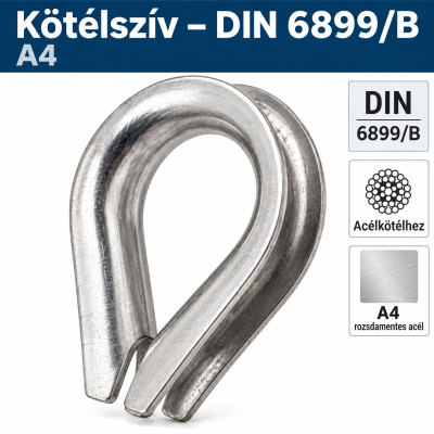 Kötélszív – DIN 6899/B, A4