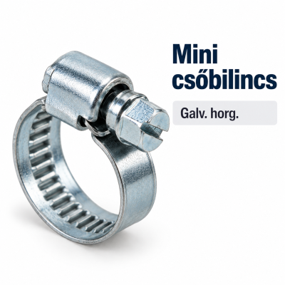 Mini csőbilincs – galv. horg.