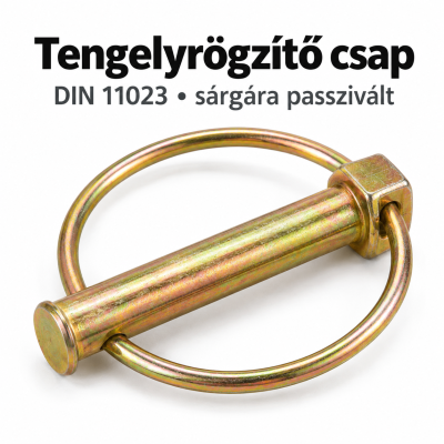 Tengelyrögzítő csap – DIN 11023, sárgára passz.