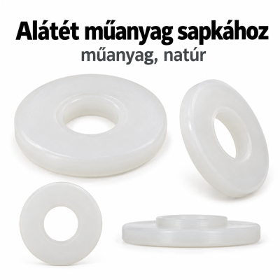 Alátét műanyag sapkához – műanyag, natúr