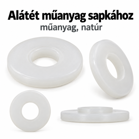 Alátét műanyag sapkához – műanyag, natúr