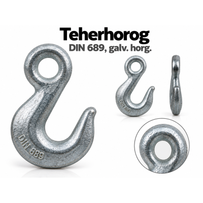 Teherhorog – DIN 689, galv. horg.