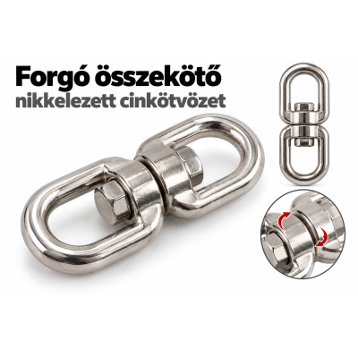 Forgó összekötő – nikkelezett cinkötvözet