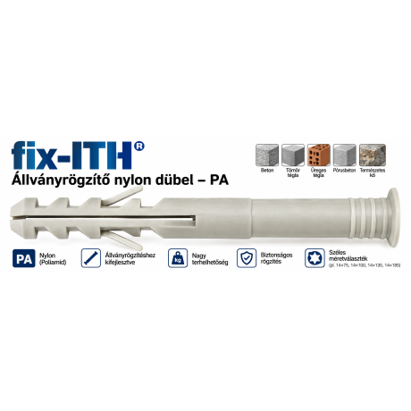 fix-ITH állványrögzítő nylon dübel – PA