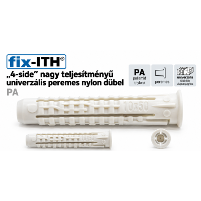 fix-ITH „4-side” nagy teljesítményű univerzális peremes nylon dübel – PA