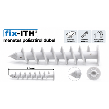 fix-ITH menetes polisztirol dübel