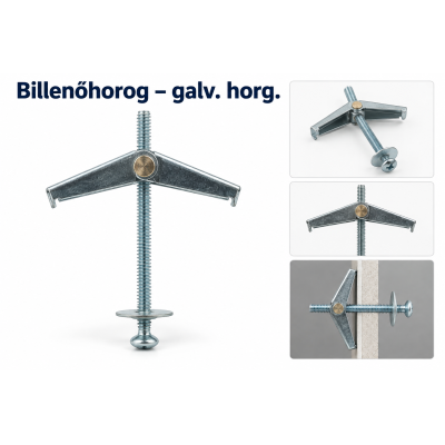 Billenőhorog – galv. horg.