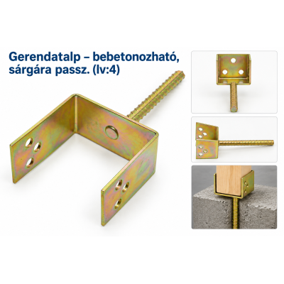 Gerendatalp – bebetonozható, sárgára passz. (lv:4)