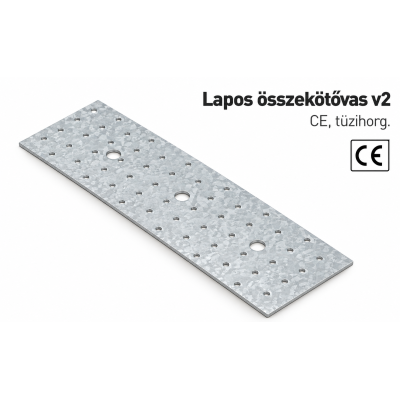 Lapos összekötővas v2 – CE, tüzihorg.