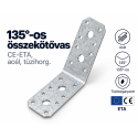 135°-os összekötővas, CE-ETA, acél, tüzihorg.