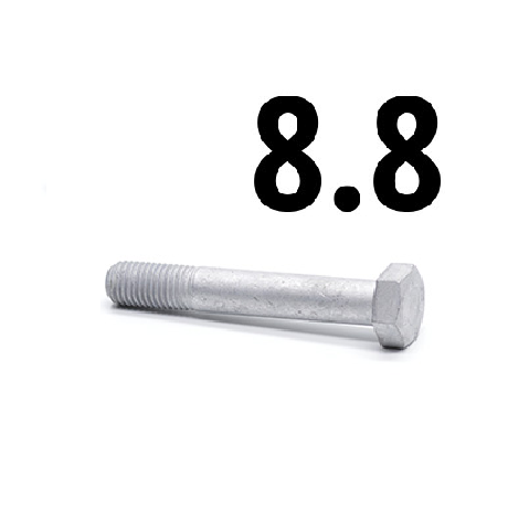 Hatlapfejű részmenetes csavar csavar 8.8 galv. horg.