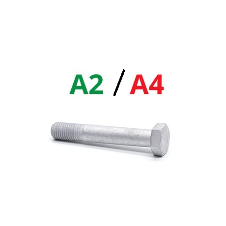 Hatlapfejű részmenetes csavar csavar A2 és A4