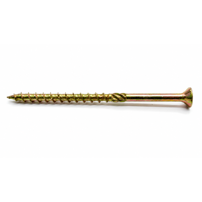 Ácsszerkezeti csavar, lapos peremes fejjel, Tx40, sárgára passz. 10-mm