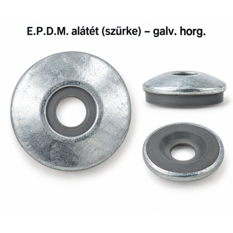 E.P.D.M. alátét (szürke) – galv. horg.