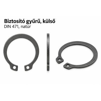 Biztosító gyűrű, külső – DIN 471, natúr