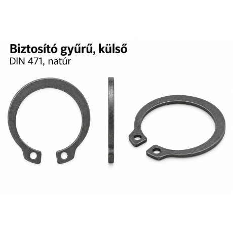 Biztosító gyűrű, külső – DIN 471, natúr