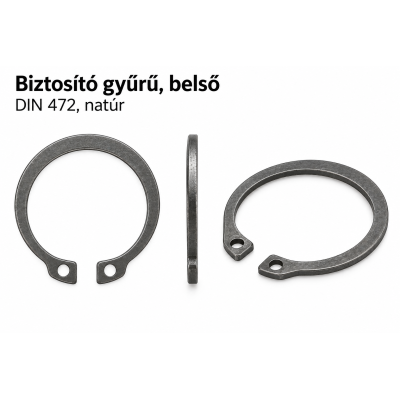 Biztosító gyűrű, belső – DIN 472, natúr