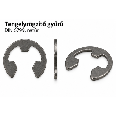 Tengelyrögzítő gyűrű – DIN 6799, natúr