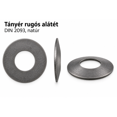 Tányér rugós alátét – DIN 2093, natúr