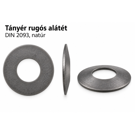Tányér rugós alátét – DIN 2093, natúr