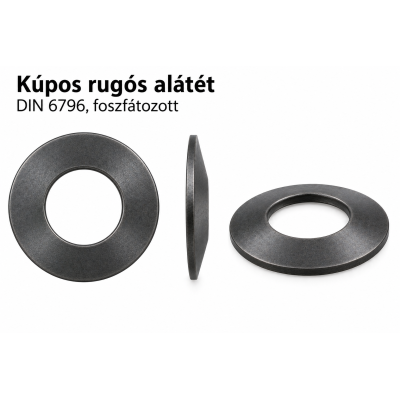 Kúpos rugós alátét – DIN 6796, foszfátozott