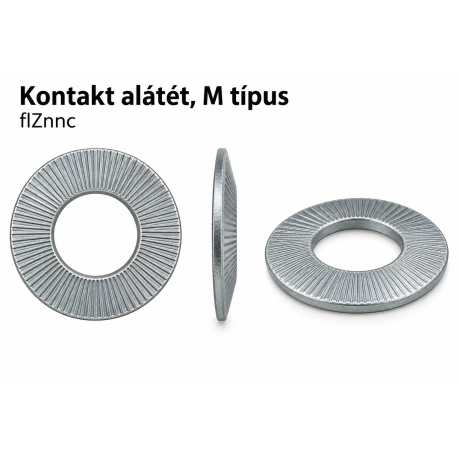 Kontakt alátét, M típus – flZnnc