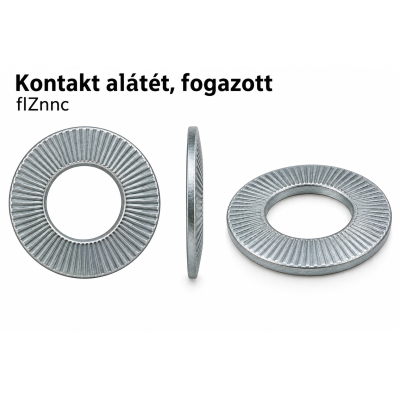 Kontakt alátét, fogazott – flZnnc