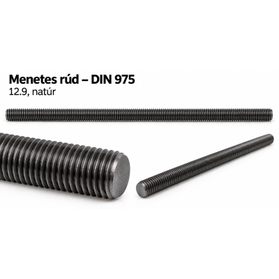 Menetes rúd – DIN 975, 12.9, natúr