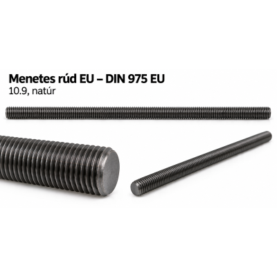 Menetes rúd EU – DIN 975 EU, 10.9, natúr