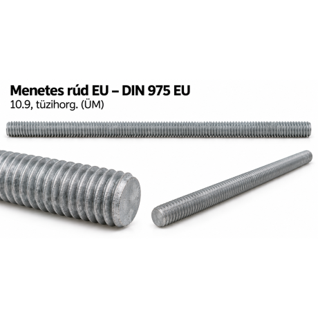 Menetes rúd EU – DIN 975 EU, 10.9, tüzihorg. (ÜM)