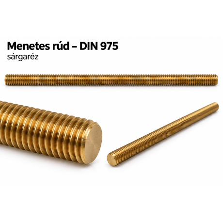 Menetes rúd – DIN 975, sárgaréz