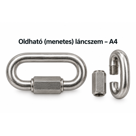 Oldható (menetes) láncszem – A4