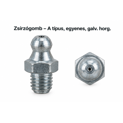 Zsírzógomb – A típus, egyenes, galv. horg.