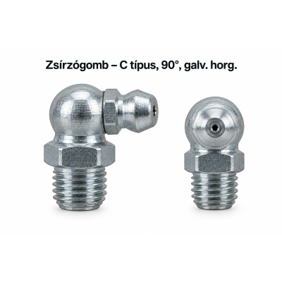 Zsírzógomb – C típus, 90°, galv. horg.