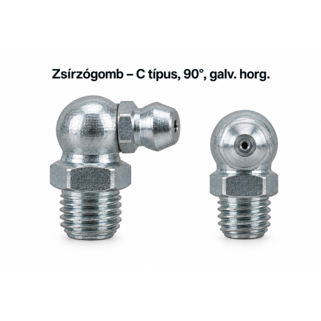 Zsírzógomb – C típus, 90°, galv. horg.
