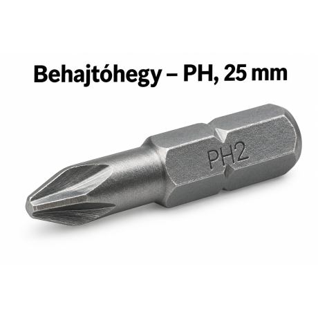 Behajtóhegy – PH, 25 mm