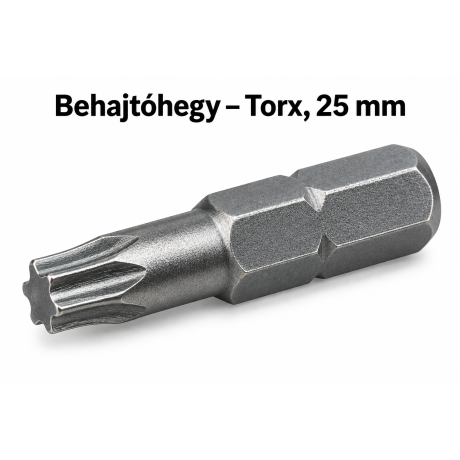 Behajtóhegy – Torx, 25 mm