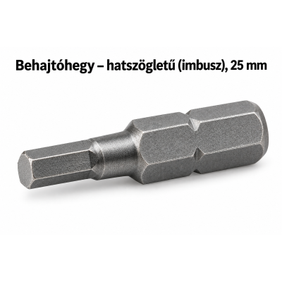Behajtóhegy – hatszögletű (imbusz), 25 mm