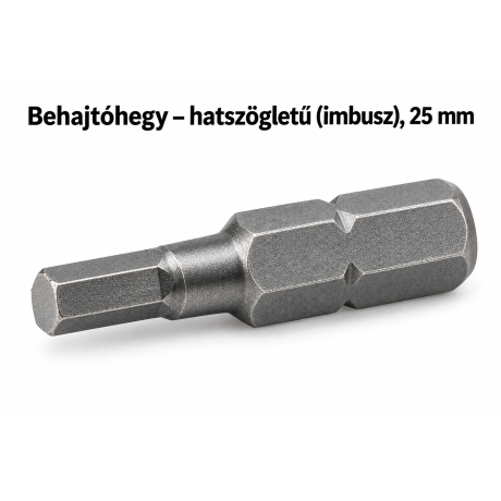 Behajtóhegy – hatszögletű (imbusz), 25 mm